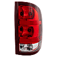 Passenger Side Tail Light, with Bulb, Halogen, Clear and Red Lens, SL/SLE/SLT/WT Models, New Body Style