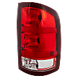 Passenger Side Tail Light, with Bulb, Halogen, Clear and Red Lens, SL/SLE/SLT/WT Models, New Body Style