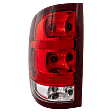 Driver Side Tail Light, with Bulb, Halogen, Clear and Red Lens, SL/SLE/SLT/WT Models, New Body Style, CAPA CERTIFIED