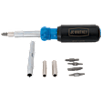 GAP0000019 Screwdriver -  11-in-1 Multi Bit, Blue with Tan Lasered Black Grip