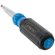 GAP0000019 Screwdriver -  11-in-1 Multi Bit, Blue with Tan Lasered Black Grip