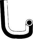 18738 Heater Hose - Natural, Rubber, Direct Fit, Sold individually