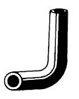 18801 Heater Hose - Natural, Rubber, Direct Fit, Sold individually
