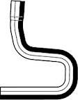 19129 Heater Hose - Black, Rubber, Direct Fit, Sold individually