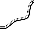 19142 Heater Hose - Black, Rubber, Direct Fit, Sold individually