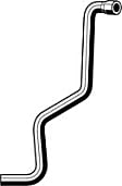 19153 Heater Hose - Natural, Rubber, Direct Fit, Sold Individually