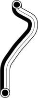 19374 Heater Hose - Black, Rubber, Direct Fit, Sold individually