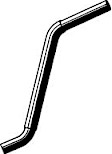 19627 Heater Hose - Black, Rubber, Direct Fit, Sold Individually