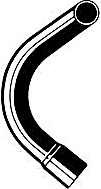 1966 Ford Mustang - Radiator Hose, Lower, 3.3L 6Cyl