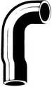 1961 Ford Country Squire - Radiator Hose Upper, 8 Cyl 6.4L