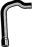 1980 Ford Fairmont - Radiator Hose, Lower, With Dealer Installed Air Conditioning, Without Air Conditioning, 2.3L 4Cyl