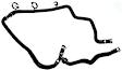 24799 Gates OE Replacement Heater Hose - Rubber, Direct Fit, Sold individually