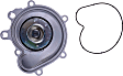 41012 Water Pump, 1.8L, 4Cyl, OE Replacement Series