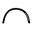 Front, Passenger Side Fender Flares, Textured Black