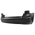 Rear Primed Bumper Cover, (1-Piece Design), With Single Exhaust Hole, Without Parking Aid Sensor Holes, CAPA CERTIFIED