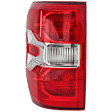 Driver Side LED Tail Light, With bulb(s), Clear & Red Lens, CAPA Certified