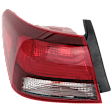 Driver Side, Outer Halogen Tail Light, With bulb(s), OE Replacement, CAPA Certified