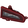 Driver Side, Inner Halogen Tail Light, With bulb(s), Clear & Red Lens, CAPA Certified