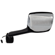 Driver Side Hood Mirror, Manual Adjust, Non-Heated, Non-Folding, Chrome, Round