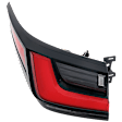 Driver Side, Outer LED Tail Light, With bulb(s), Clear & Red Lens