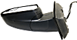 Driver Side Mirror, Power Adjust, Non-Heated, Manual Folding, Textured Black, No Signal Light, No Memory, No Puddle Light, No Auto-Dimming, With Blind Spot Glass