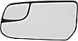 Driver Side Mirror Glass, Non-Heated, With Blind Spot Glass, Flat, With Backing Plate and Blind Spot Glass