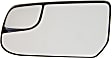 Driver Side Mirror Glass, Non-Heated, With Blind Spot Glass, Flat, With Backing Plate and Blind Spot Glass