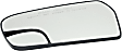 Passenger Side Mirror Glass, Non-Heated, With Blind Spot Glass, Convex, With Backing Plate and Blind Spot Glass