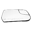 Passenger Side Mirror Glass, Heated, With Blind Spot Glass, Convex, With Backing Plate and Blind Spot Glass