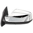 2015 Chevrolet Equinox LTZ - Driver Side Mirror, Original Equipment On 10-13 Models and 14-14 LTZ Model, Fits 15-17 Models, Power Adjust, Heated, Chrome, Manual Folding, No Signal Light, With Blind Spot Glass, With Memory, No Puddle Light, No Auto-Dimming