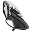 2015 Chevrolet Equinox LTZ - Driver Side Mirror, Original Equipment On 10-13 Models and 14-14 LTZ Model, Fits 15-17 Models, Power Adjust, Heated, Chrome, Manual Folding, No Signal Light, With Blind Spot Glass, With Memory, No Puddle Light, No Auto-Dimming