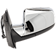 2015 Chevrolet Equinox LTZ - Driver Side Mirror, Original Equipment On 10-13 Models and 14-14 LTZ Model, Fits 15-17 Models, Power Adjust, Heated, Chrome, Manual Folding, No Signal Light, With Blind Spot Glass, With Memory, No Puddle Light, No Auto-Dimming