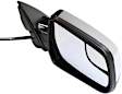 Passenger Side Mirror, Power Adjust, Heated, Manual Folding, Chrome, No Signal Light, With Memory, No Puddle Light, No Auto-Dim, With Blind Spot Glass