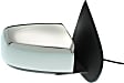 Passenger Side Mirror, Power Adjust, Manual Folding, Heated, Chrome, No Signal Light, No Memory, No Puddle Light, No Auto-Dimming, No Blind Spot Feature
