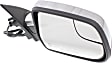 Passenger Side Mirror, Power Adjust, Heated, Manual Folding, Chrome, No Signal Light, No Memory, No Puddle Light, No Auto-Dimming, No Blind Spot Feature