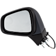 Driver Side Mirror, Power Adjust, Non-Heated, Manual Folding, Textured Black, No Signal Light, No Memory, No Puddle Light, No Auto-Dim, With Blind Spot Glass