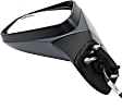 Driver Side Mirror, Power Adjust, Non-Heated, Manual Folding, Textured Black, No Signal Light, No Memory, No Puddle Light, No Auto-Dim, With Blind Spot Glass