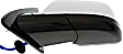 Driver Side Mirror, Power, Manual Folding, Heated, Chrome, No Signal Light, No Memory, No Puddle Light, No Auto-Dimming, With Blind Spot Glass