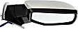 Passenger Side Mirror, Power, Manual Folding, Heated, Chrome, No Signal Light, No Memory, No Puddle Light, No Auto-Dimming, No Blind Spot Feature