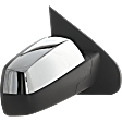 Passenger Side Mirror, Manual Adjust, Non-Heated, Manual Folding, Chrome, No Signal Light, No Memory, No Puddle Light, No Auto-Dim, No Blind Spot Feature