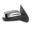Passenger Side Mirror, Manual Adjust, Non-Heated, Manual Folding, Chrome, No Signal Light, No Memory, No Puddle Light, No Auto-Dim, No Blind Spot Feature
