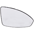 Passenger Side Mirror Glass, Heated, Convex, With backing plate, For Models Without Side Object Sensor