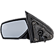 2014-2018 GMC Sierra 1500 - Driver Side Mirror, Power Adjust, Heated, Manual Folding, Chrome, No Signal Light, No Memory, No Puddle Light, No Auto-Dimming, With Blind Spot Glass