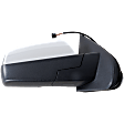 Passenger Side Mirror, Power Adjust, Heated, Manual Folding, Chrome, No Signal Light, No Memory, No Puddle Light, No Auto-Dim, No Blind Spot Feature