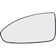 Driver Side Mirror Glass, Non-Heated, Flat, With backing plate, For Models Without Side Object Sensor