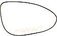 Passenger Side Mirror Glass, Non-Heated, No Blind Spot Feature