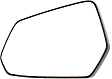 Driver Side Mirror Glass, Non-Heated, No Blind Spot Feature No Auto-Dimming