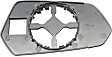 Driver Side Mirror Glass, Non-Heated, No Blind Spot Feature No Auto-Dimming