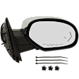Passenger Side Mirror, Power Adjust, Heated, Power Folding, Chrome, In-glass Signal Light, With Memory, With Puddle Light, No Auto-Dimming, With Blind Spot Detection in Glass
