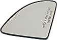 Passenger Side Mirror Glass, Heated, No Blind Spot Feature